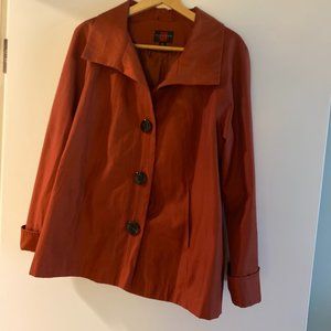 Gallery Petite Burnt Orange Lined Women's Jacket - Petite Large